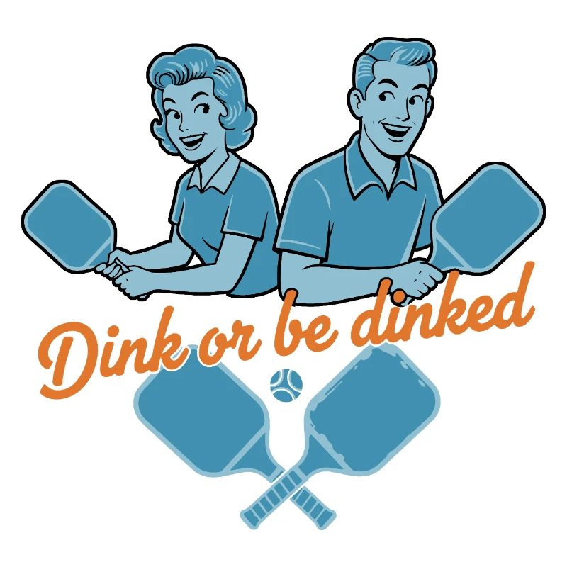 Pickleball-lustiger Spieler Dink Oder Werde Liebe