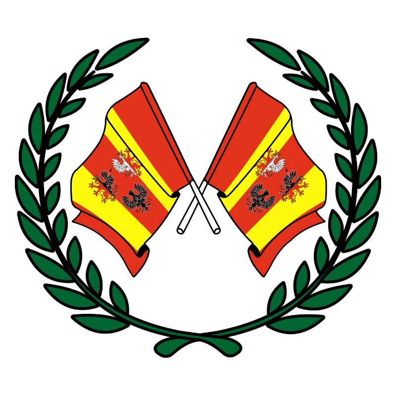 Drapeaux Couronne de laurier de Lodz