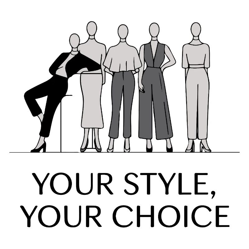 Elegantes monochromes Modeillustrationsset
