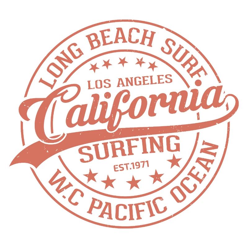 California Surfer Waves Pattern