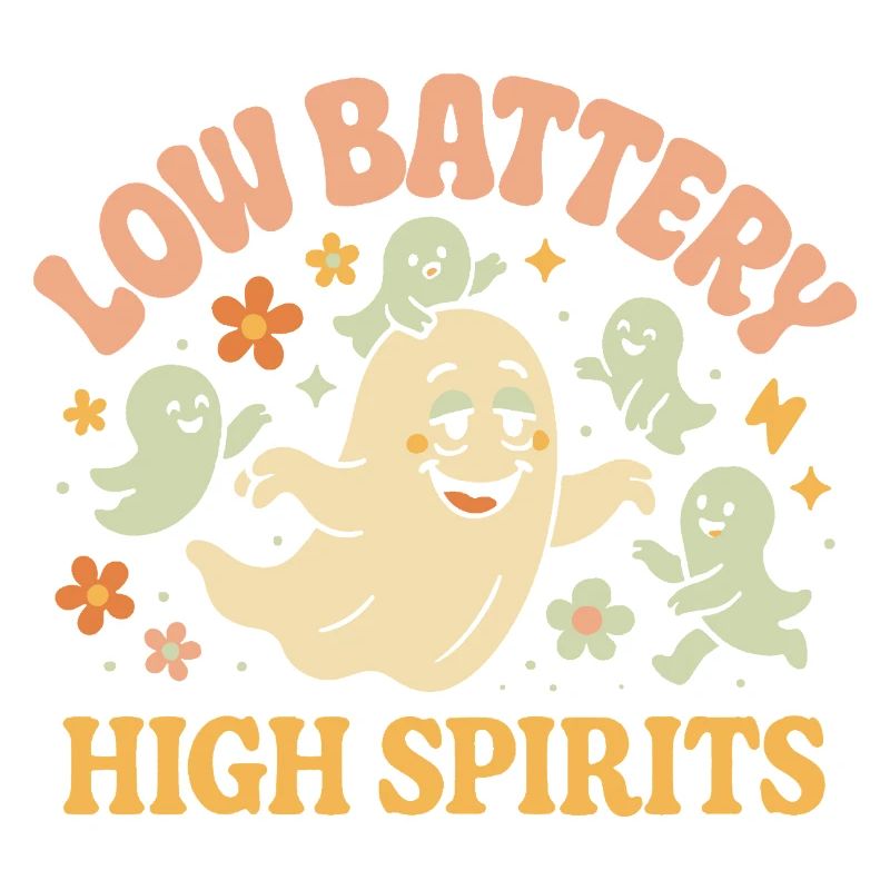 Low Battery High Spirits parents Ghost Funny