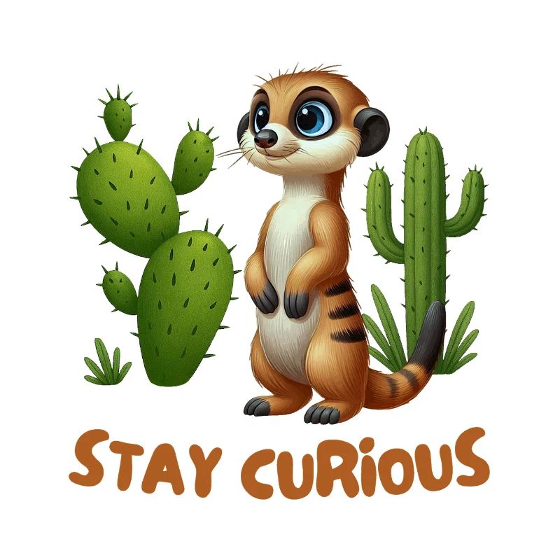 Petit suricate dans le jardin de cactus