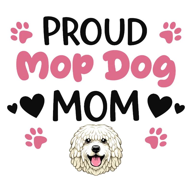 Stolze Mop Dog Mutter, Komondor