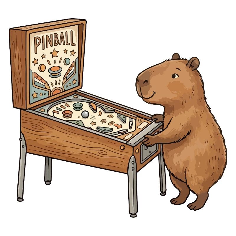 Bear à la table de flipper