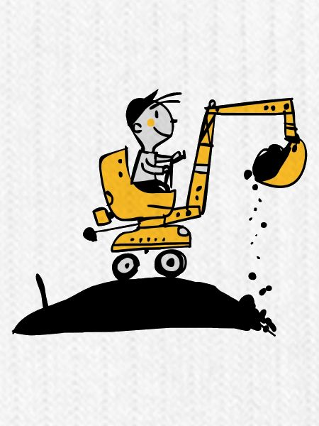 Bagger im Retro Stil