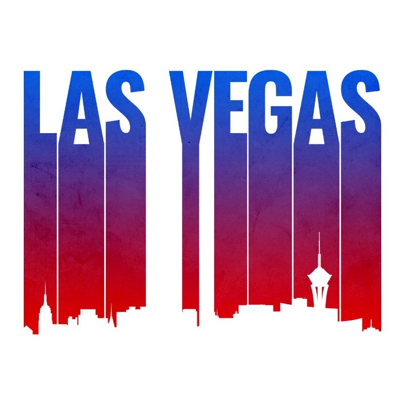 Silhouette dello skyline a gradiente di Las Vegas