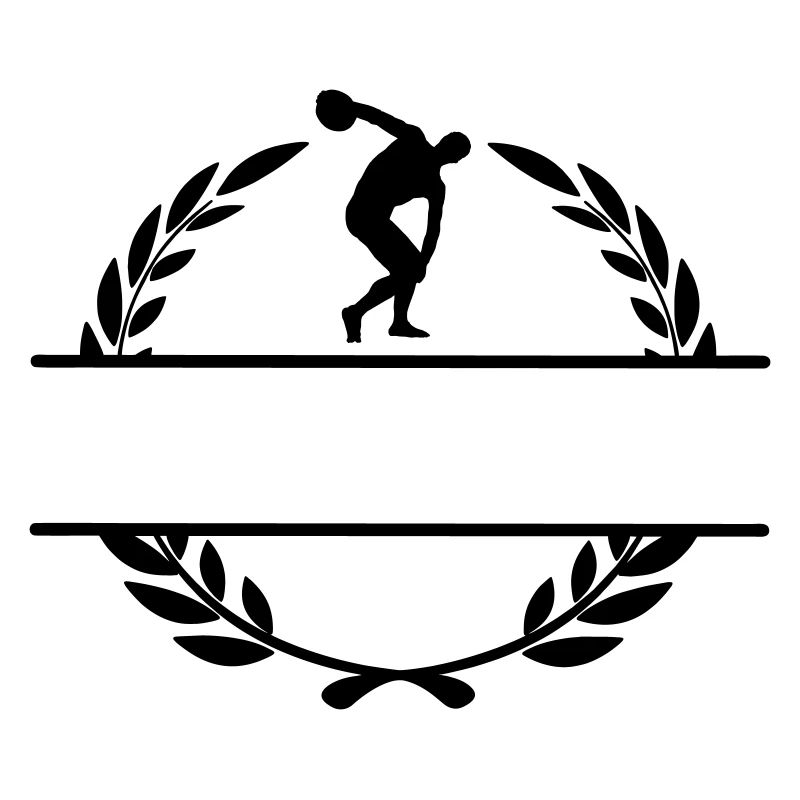 Discus thrower in laurel wreath