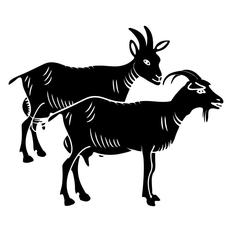 Two goat shadow image