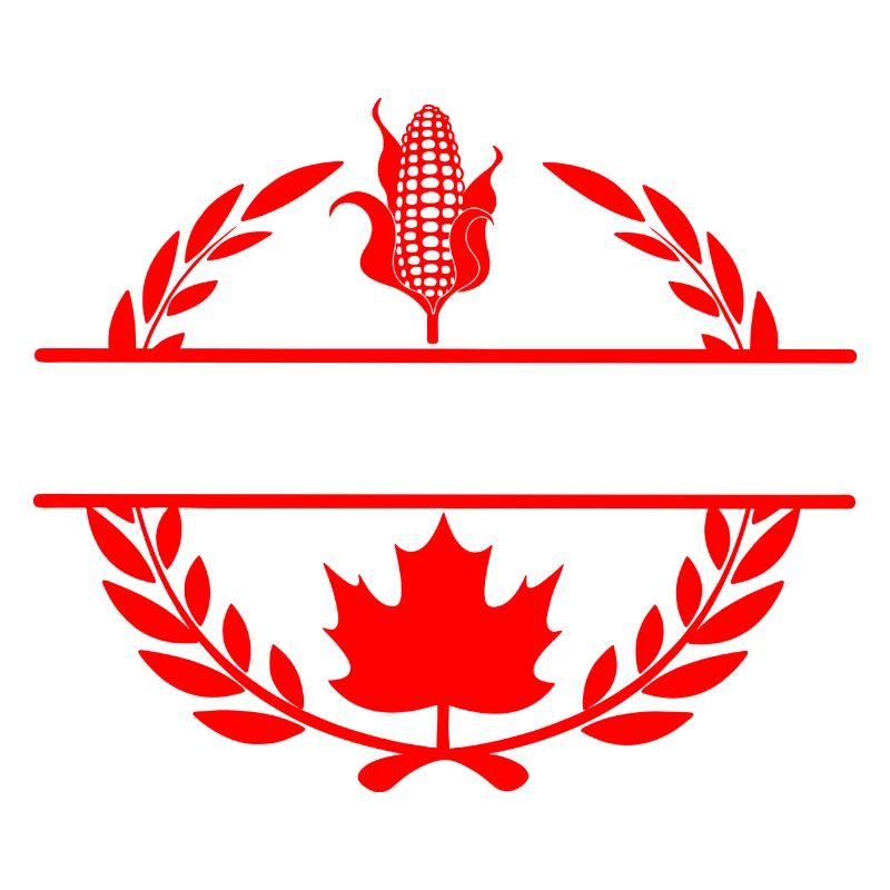 Canada maple leaf corn laurel wreath