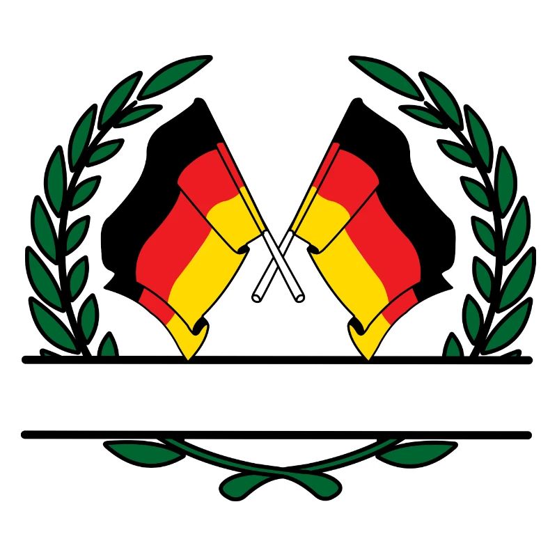 Flags Germany laurel wreath banner