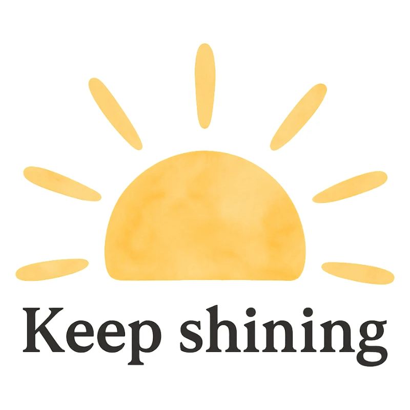 Keep Shining – Sonne – Minimalistisch
