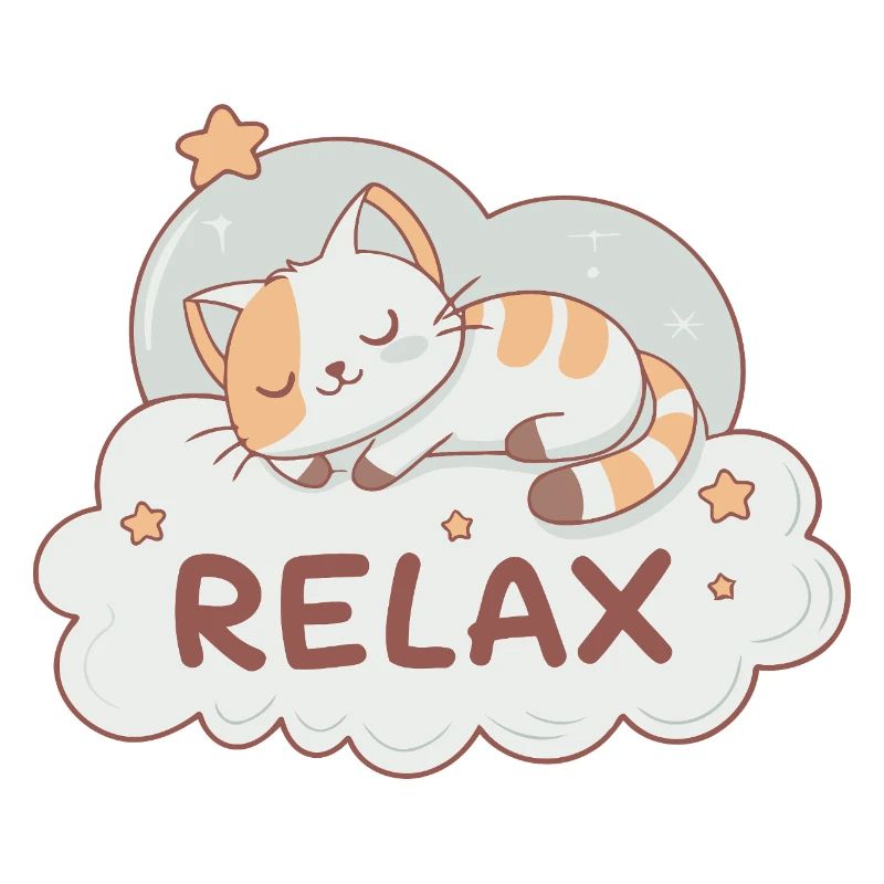 Dreamy kitten on pastel cloud