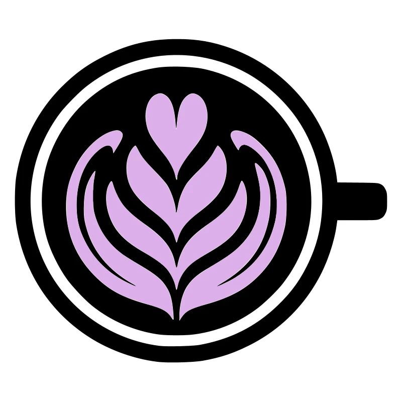 Kaffee-Liebe: Latte art Herz Vektor