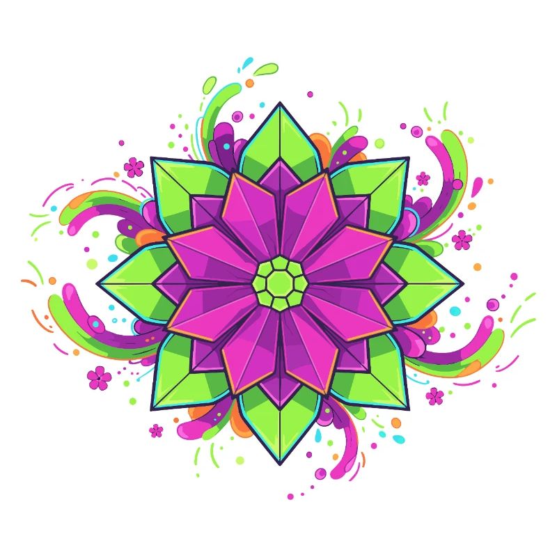 Fleur de mandala colorée