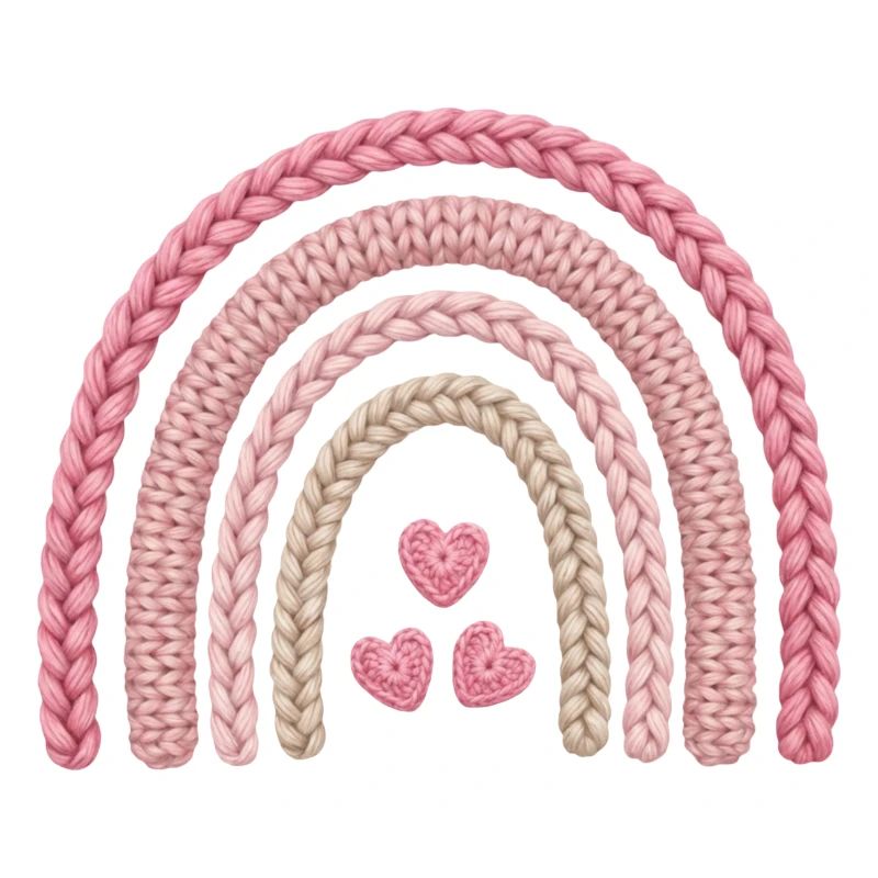 Rainbow Pink Knitting Pattern