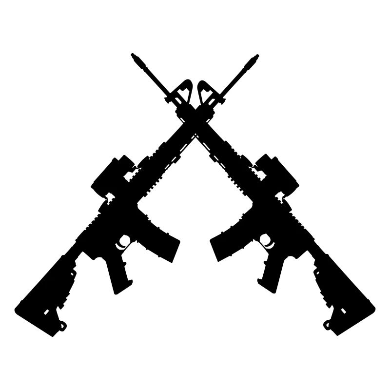 Two crossed Colt C7