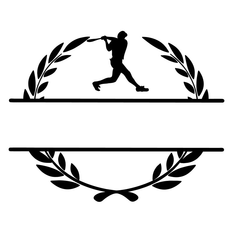 Baseball player hitter monogram