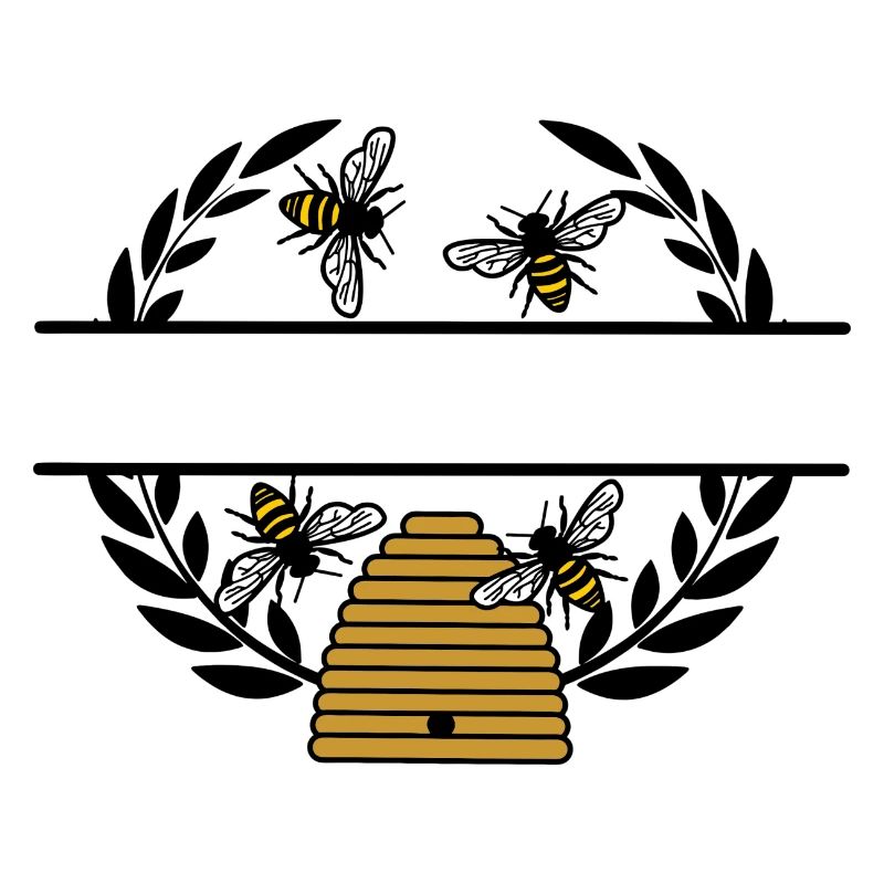 Bannière d’abeille avec ruche