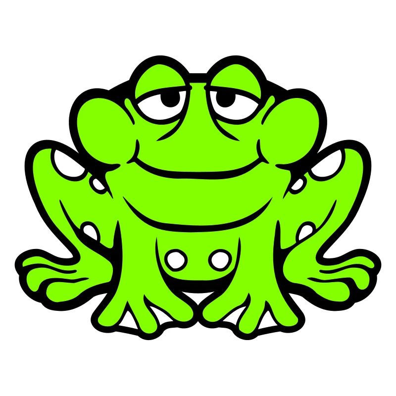 Frog toad smiles funny sitting comic happy