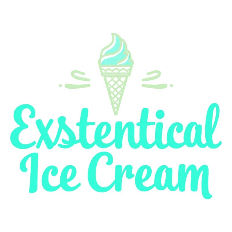 Existenzielle Eiscreme Lustiger Spruch Eis Waffel