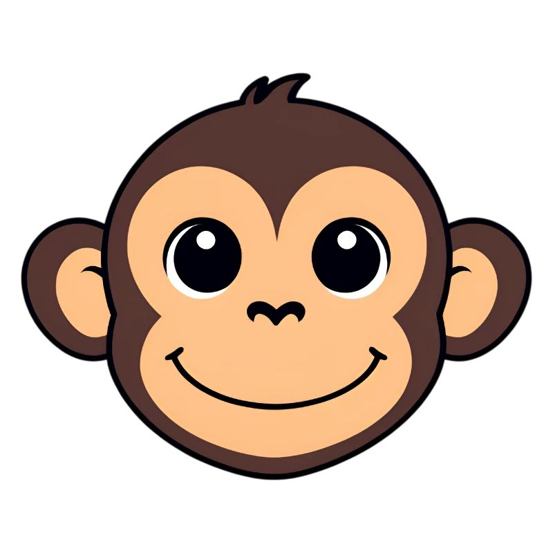 Dessin animé du singe joyeux