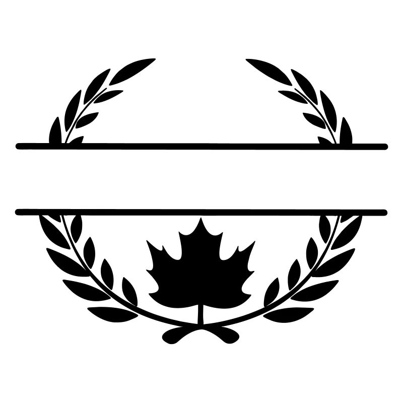 Canada maple leaf laurel wreath