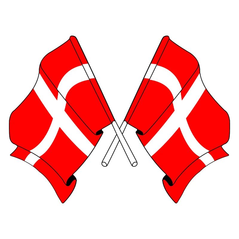 Deux drapeaux Danemark
