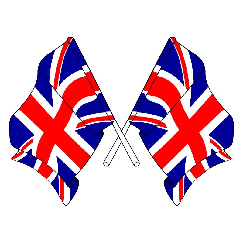 Two flags Great Britain