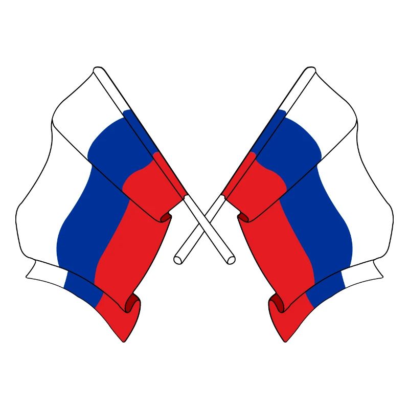Deux drapeaux Russie