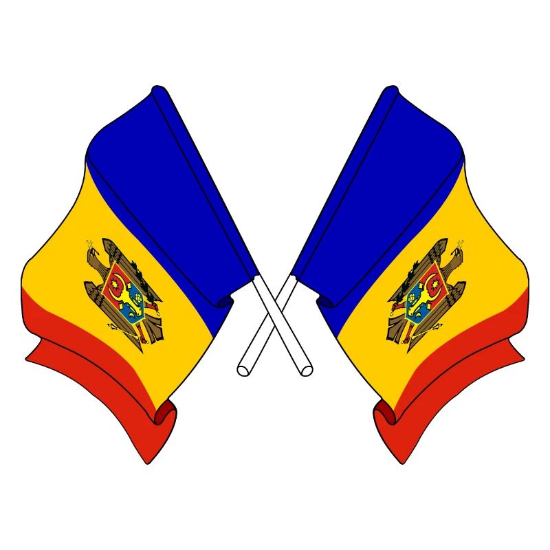 Two flags Moldova
