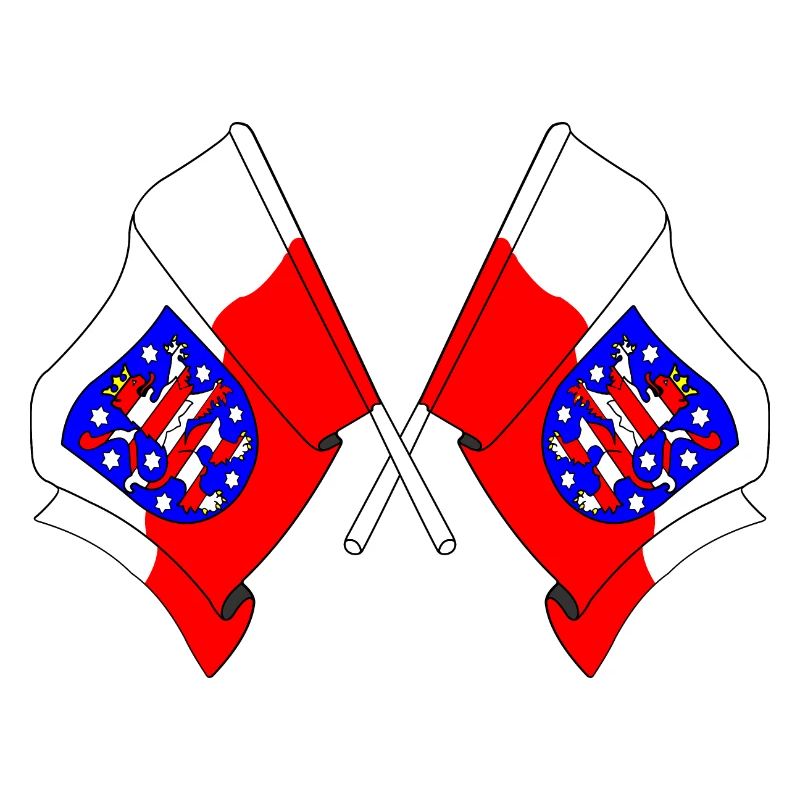 Deux drapeaux traversent la Thuringe