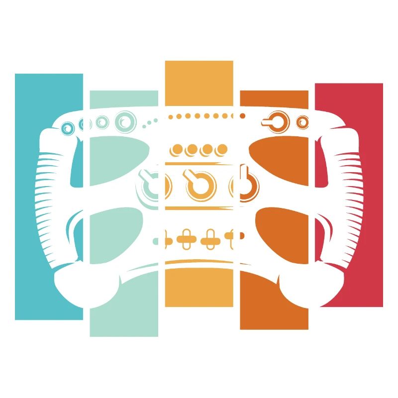 retro racing sim formula Lenkrad vintage Auto Logo