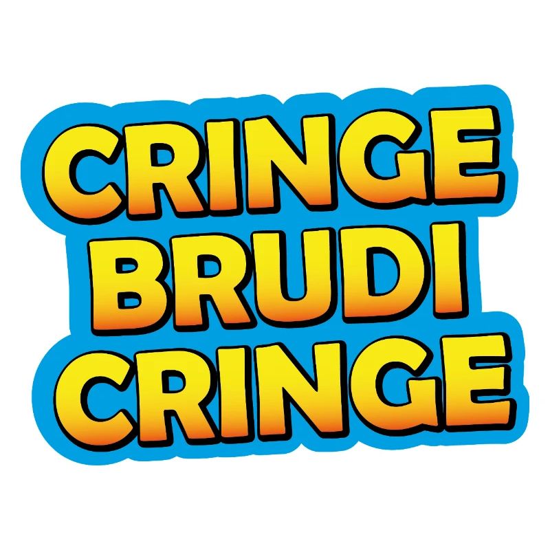 Cring Brudi Cring Graphique néon