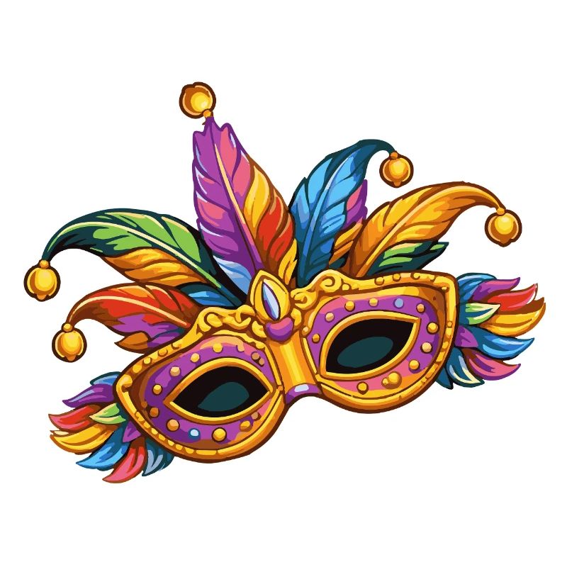 Masque de carnaval coloré – motif élégant de carnaval