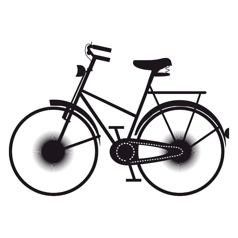 Silhouette de vélo noir