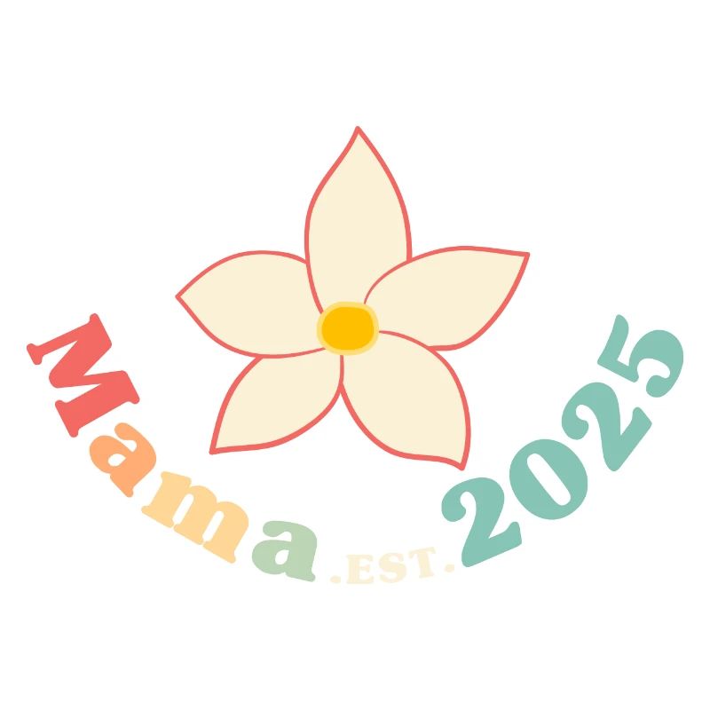 Mama Est 2025 Retro Ich werde Mutter