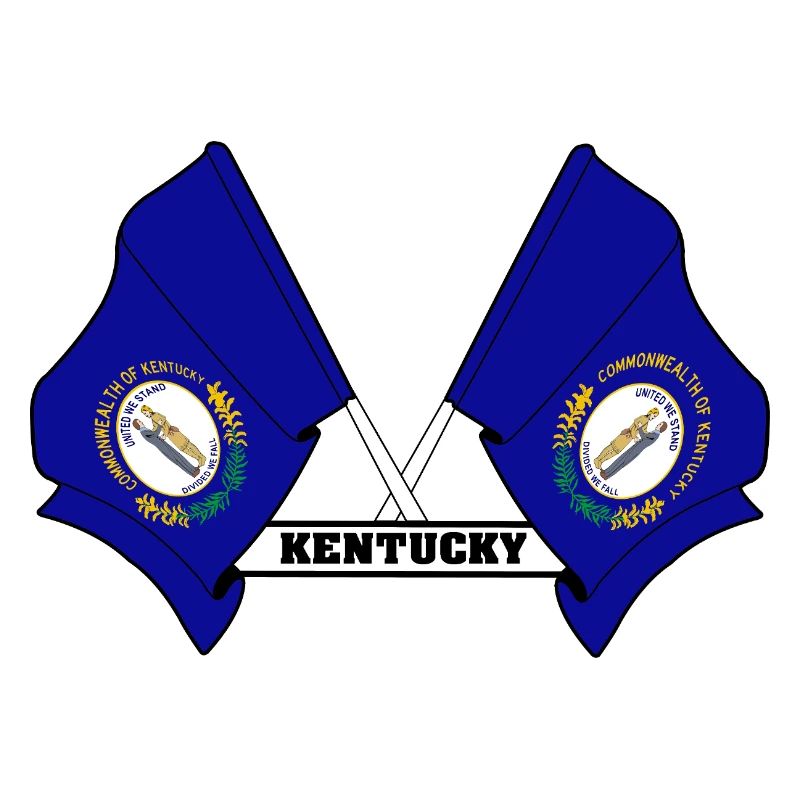 Two flags text KENTUCKY