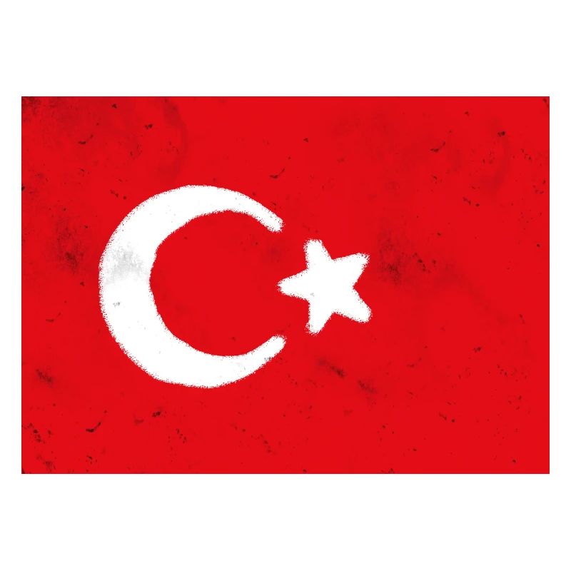 Drapeau turc Impression d’art abstrait