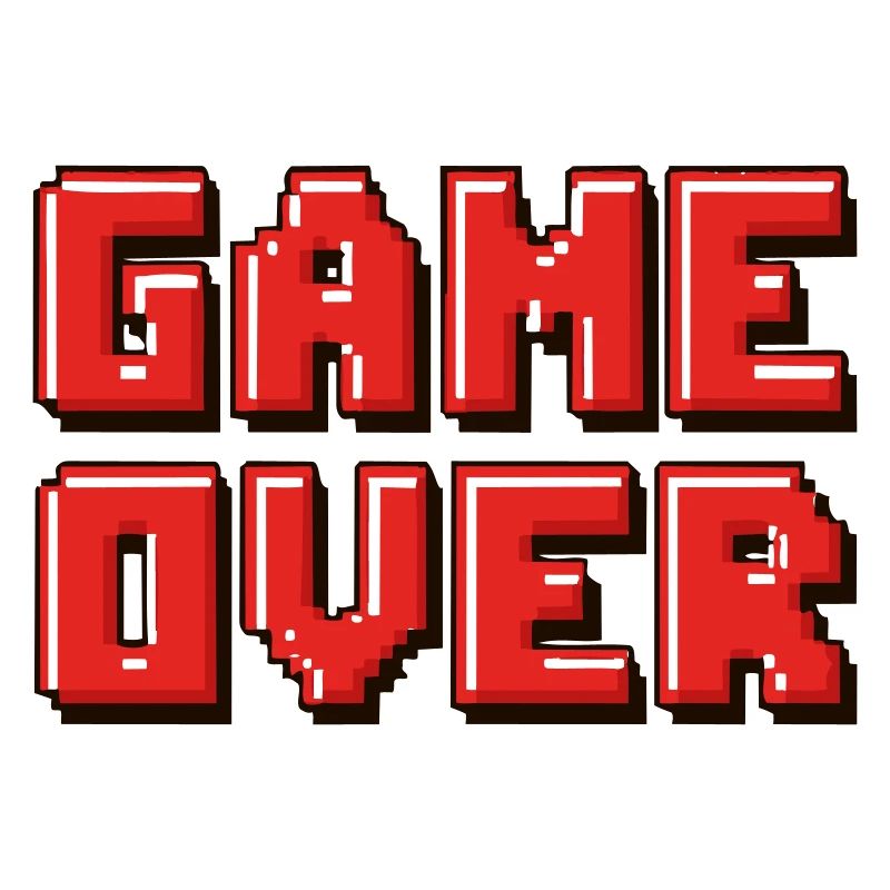Pixel Game Over Banner Retrò