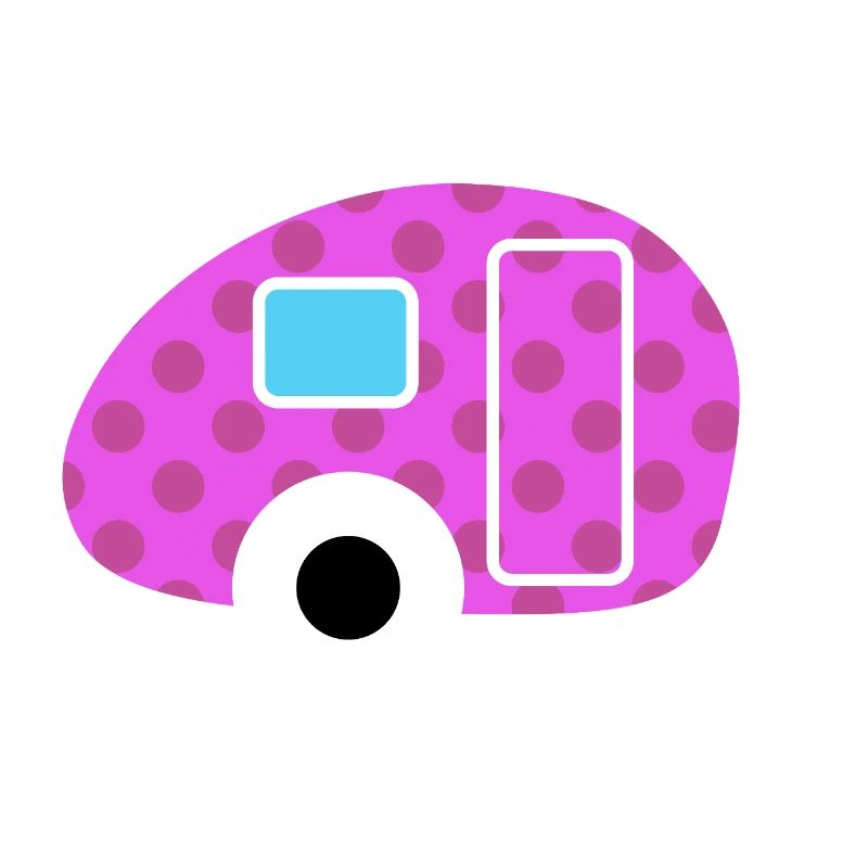 Caravan Caravan Van Life Dots Dots Pattern