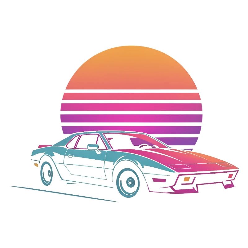 Vaporwave Auto Outrun Sunset 80s Synth
