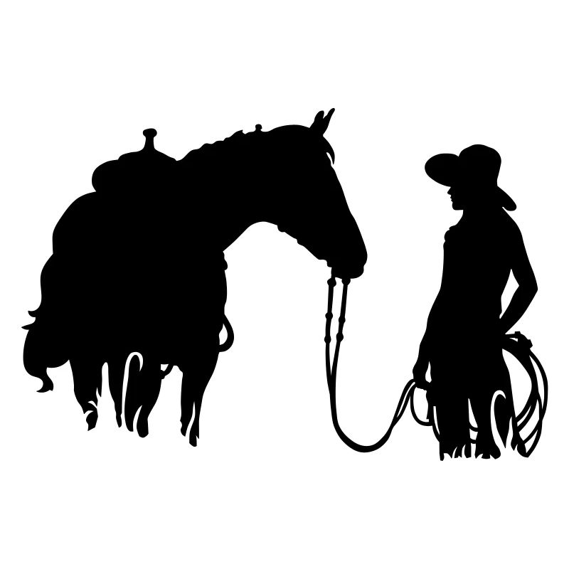 Frau mit Pferd