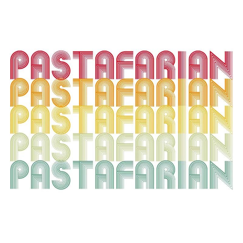 Rainbow Font Stack Pattern