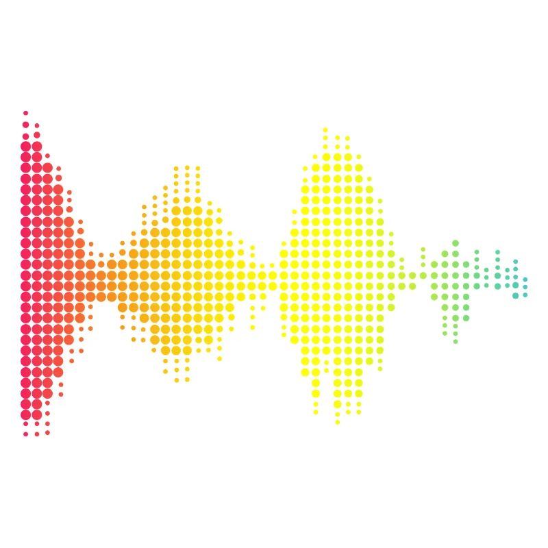 Colored Sound Waves Pattern