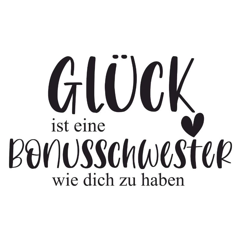 Bonusschwester Glück Geschenk Schwester Danke