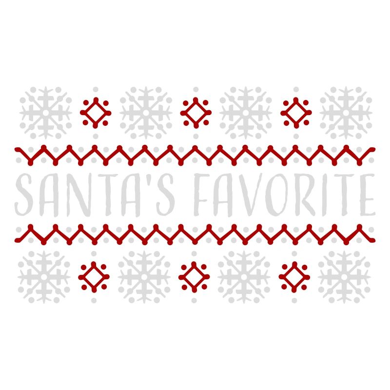 Santa's Favorite Weihnachtspullover Schneeflocken