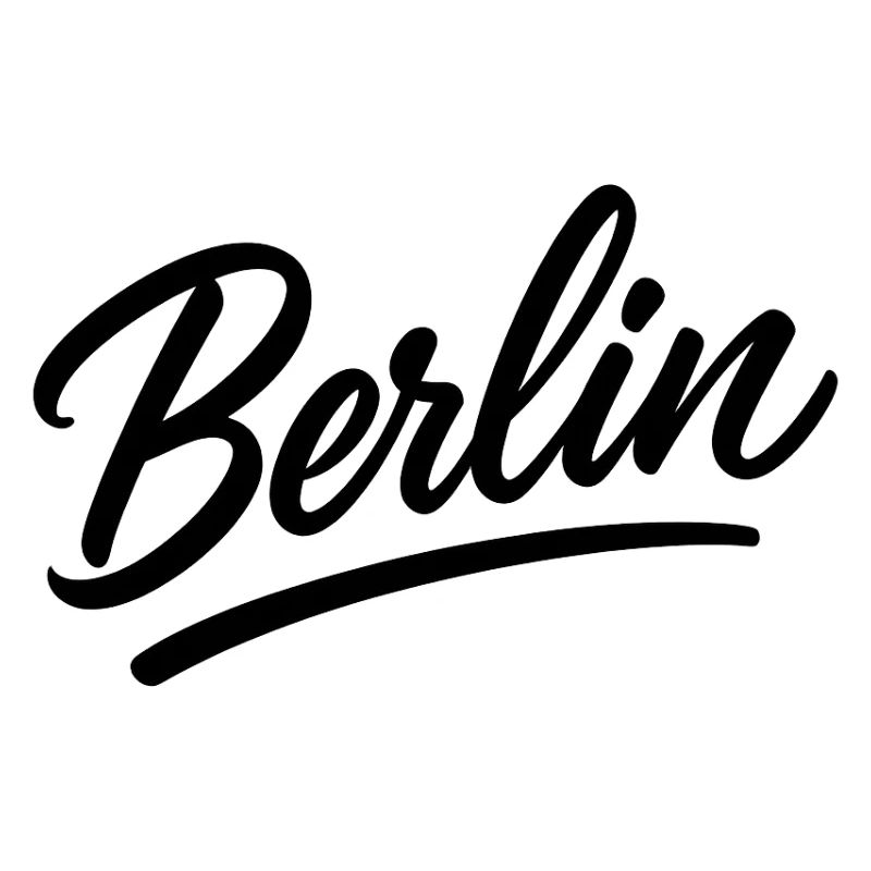 Berlin lettering in script style