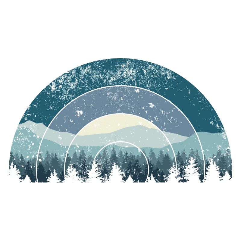 Blue Arc Forest Landscape