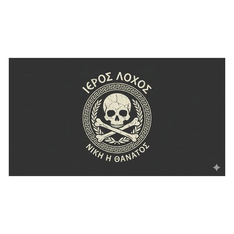Skull in Laurel Circle Pattern