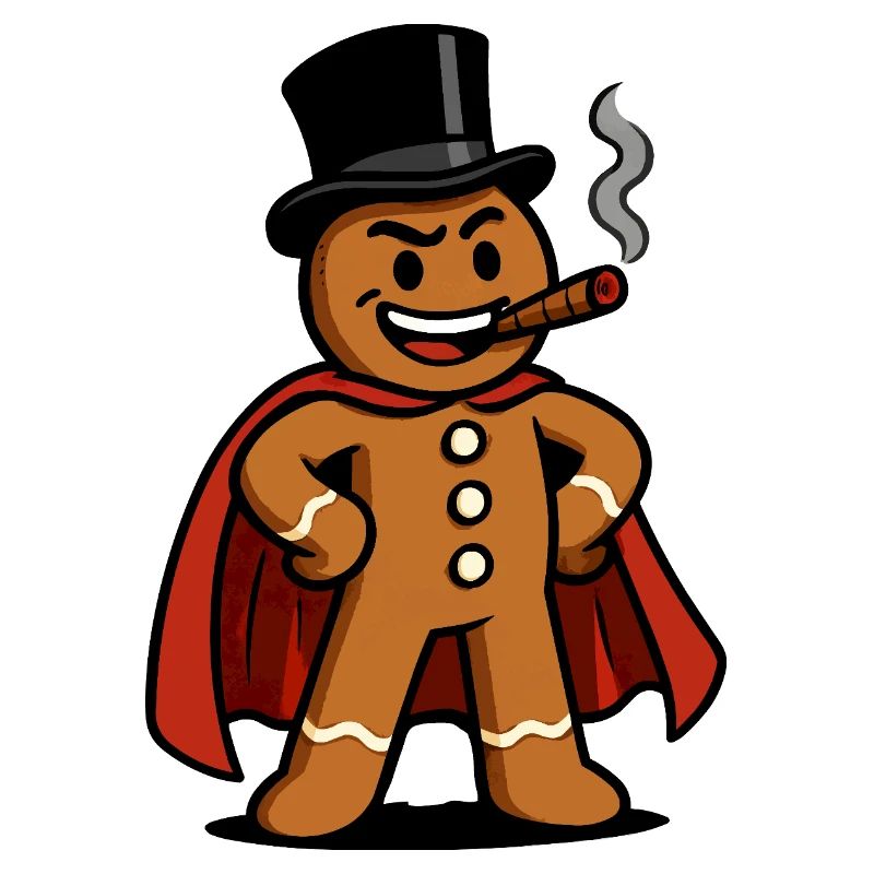 Lebkuchenheld mit Zigarre